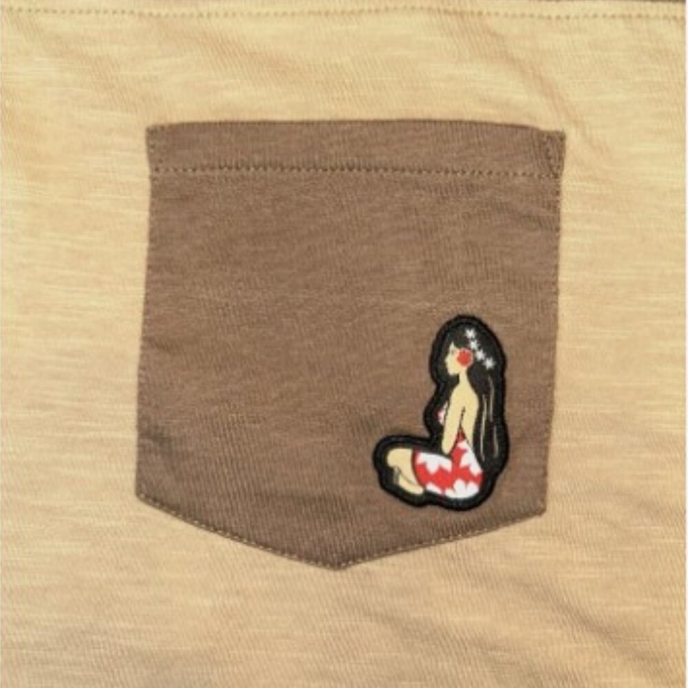 Hinano Tahiti Beer Vahine Logo Men's Brown Polynesian Polo Shirt Size 2XL Cotton - Picture 5 of 7